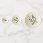 宝石飾ドラゴンフライウェディングシャワーテーブル紙吹雪 コンフェッティ (裏面)