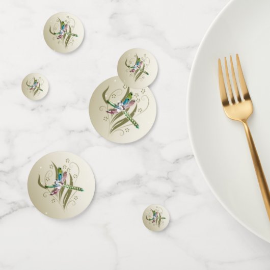 宝石飾ドラゴンフライウェディングシャワーテーブル紙吹雪 コンフェッティ (グループ)