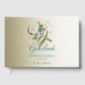 宝石飾ドラゴンフライ結婚式の日ゲストブック ゲストブック (正面)
