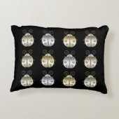 宝石飾ラディバグ金ゴールドシルバーダイヤモンド アクセントクッション (裏面)