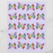 宝石飾レインボークリスタルバタフライスクラップブック紙 (裏面)