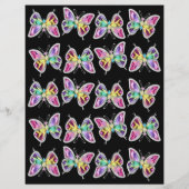 宝石飾レインボークリスタルバタフライスクラップブック紙 (裏面)