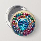 宝石鮮やか円丸ボタン 缶バッジ (正面&裏面)