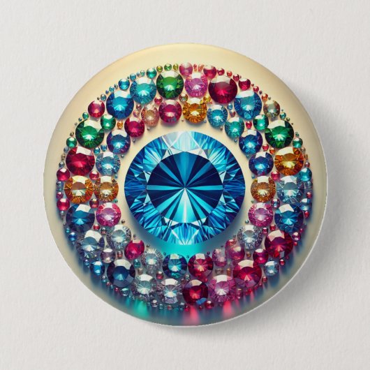 宝石鮮やか円丸ボタン 缶バッジ (正面)