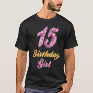 宝石15誕生日女の子プリンセス15ベインの年 Tシャツ