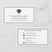 宝石 ジュエリー 貴石 ジュエリー デザイナー 名刺 (正面/裏面)