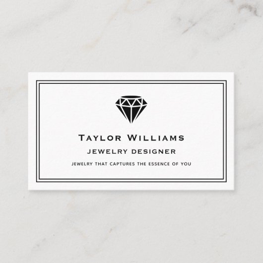 宝石 ジュエリー 貴石 ジュエリー デザイナー 名刺 (正面)