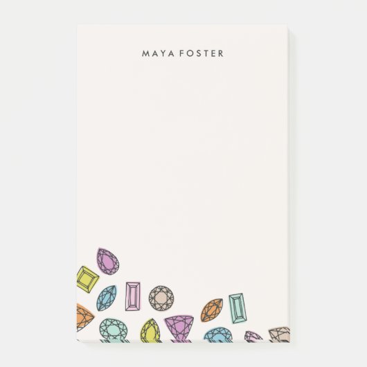 宝石(大) -アイボリー ポストイット (正面)