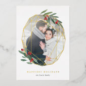 宝石 |幾何学植物写真 箔シーズンカード (正面)