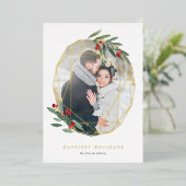 宝石 |幾何学植物写真 箔シーズンカード (立ち正面)