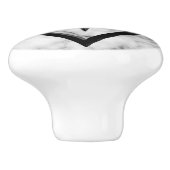 宝石、灰色/灰色の大理石及び黒いオニックスOrnamen セラミックノブ (側面)