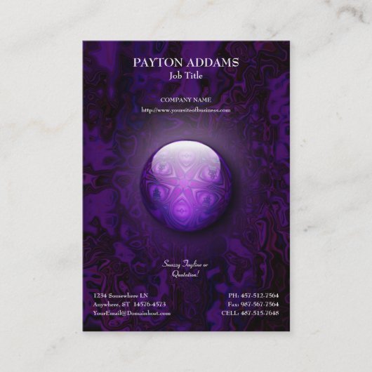 宝石-縦の名刺--を横断して下さい 名刺 (正面)