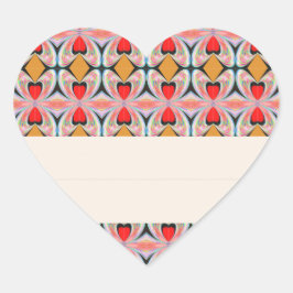 宝石nダイヤモンドパターン(編集可能文字) ハートシール