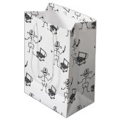 宝箱つき海賊ステッカー ミディアムペーパーバッグ (正面アングル)