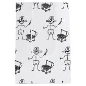 宝箱つき海賊ステッカー ミディアムペーパーバッグ (裏面)