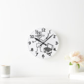 宝箱つき海賊ステッカー ラウンド壁時計 (ホーム)