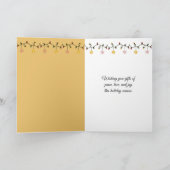 宝箱に描かれた地球の上のクリスマスの平和 カード (内部)