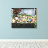 宝箱の多肉類 キャンバスプリント (インサイチュ (ウッドフロア))