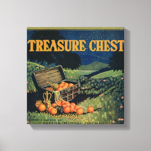 宝箱（フィールドバージョン）オレンジラベル キャンバスプリント (正面)