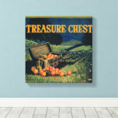 宝箱（フィールドバージョン）オレンジラベル キャンバスプリント (インサイチュ (ウッドフロア))