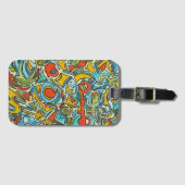 宝胸手絵を描抽象芸術 ラゲッジタグ (正面横)