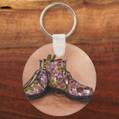 宝飾の花のブーツ キーホルダー (正面)