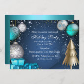 宝飾 社内 クリスマス パーティー 招待状 (正面/裏面)