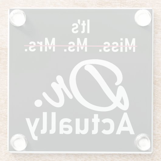 実おもしろい際恋しく思医さん ガラスコースター (裏面)