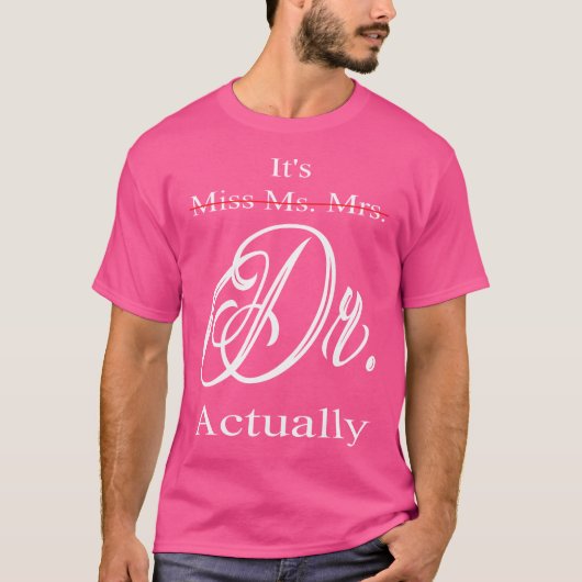 実おもしろい際恋しく思博士 Tシャツ (正面)