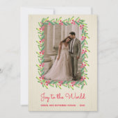 実と緑のクリスマス写真 シーズンカード (正面)