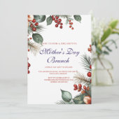 実と葉の母の日ブランチへの招待 招待状 (スタンド正面)