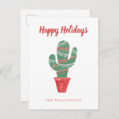 実にサボテンのクリスマスツリー ポストカード (正面/裏面)
