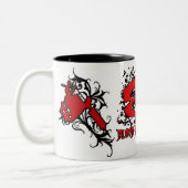 実の兄弟のロゴのコーヒー・マグ ツートーンマグカップ (左)