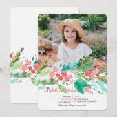 実の水彩写真招待状 シーズンカード (正面/裏面)