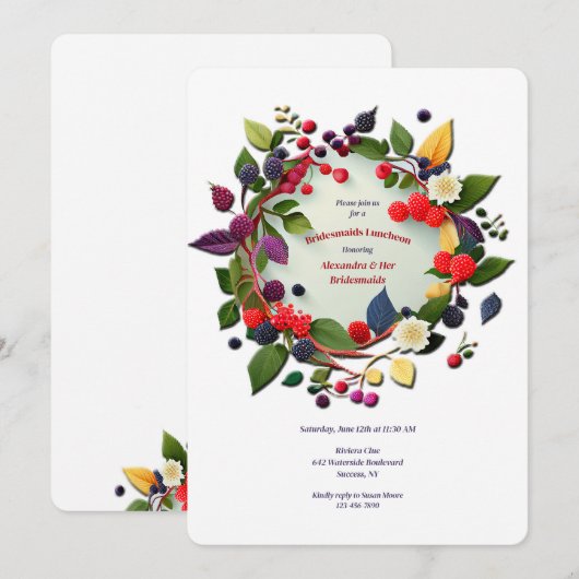 実の花輪 招待状 (正面/裏面)