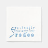 実はこれが私の最初の誕生日おもしろい スタンダードカクテルナプキン (正面)