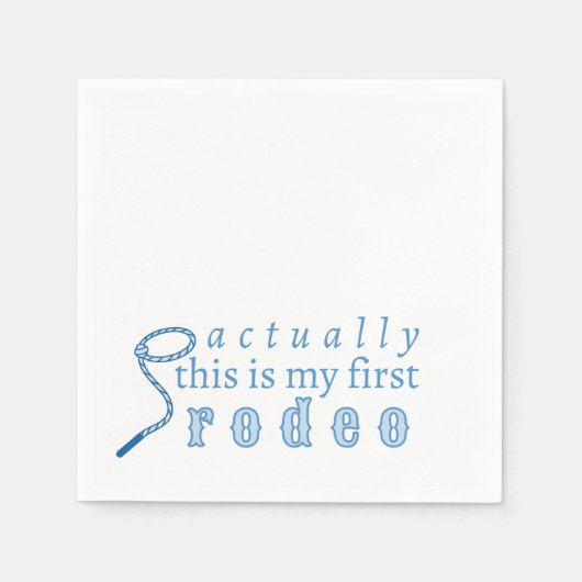 実はこれが私の最初の誕生日おもしろい スタンダードカクテルナプキン (正面)