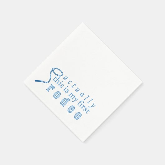 実はこれが私の最初の誕生日おもしろい スタンダードカクテルナプキン (角)