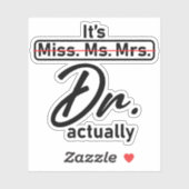 実はミス・ミセス・ドクター・先生のユーモア ミーム シール (シート)