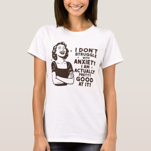 実は不安とうまく付き合えてる Tシャツ (正面)