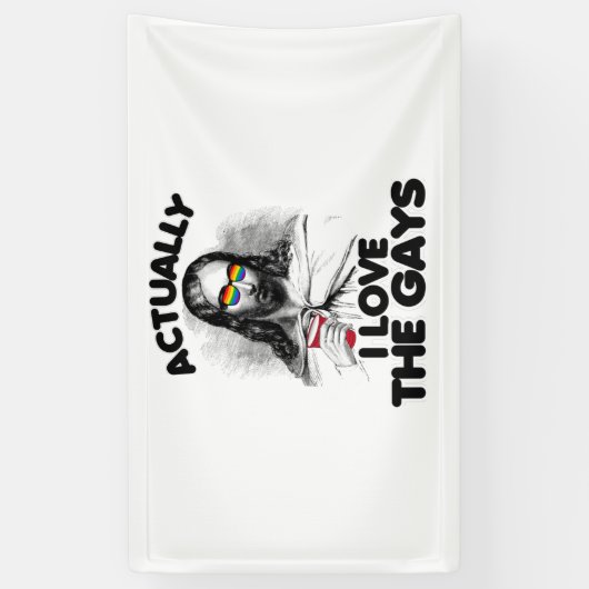 実は私はゲイ 横断幕 (縦)