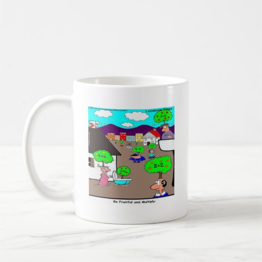 実りがあり増殖すおもしろいる コーヒーマグカップ (左)