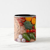 実り多いインスピレーションやる気を起こさせる引用文2トーン ツートーンマグカップ (中央)