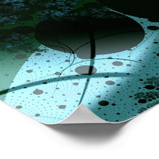 実り多いクール抽象芸術ファインアート ポスター (角)