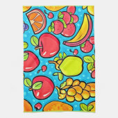 実り多いパターンデザイン キッチンタオル (縦)