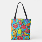 実り多いパターンデザイン トートバッグ (裏面)