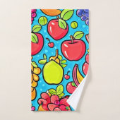 実り多いパターンデザイン バスタオルセット (ハンドタオル)