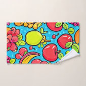 実り多いパターンデザイン バスタオルセット (ハンドタオル)