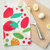 実り多いパレットの鮮やかなパターン キッチンタオル (四つ折り)