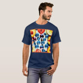 実り多い振動パターン Tシャツ (正面フル)